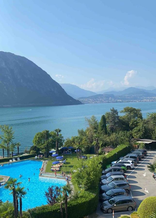 Апартаменты Holiday On The Lake Lugano 2 Биссоне Экстерьер фото